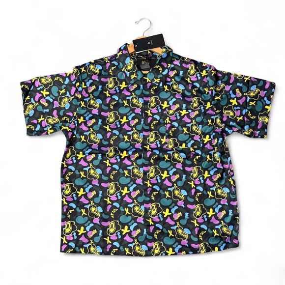 Doodles Other - AlphaStyle Doodle NWT Streetwear Men's XL Button Up Shirt Graphic Aesthetic Y2K